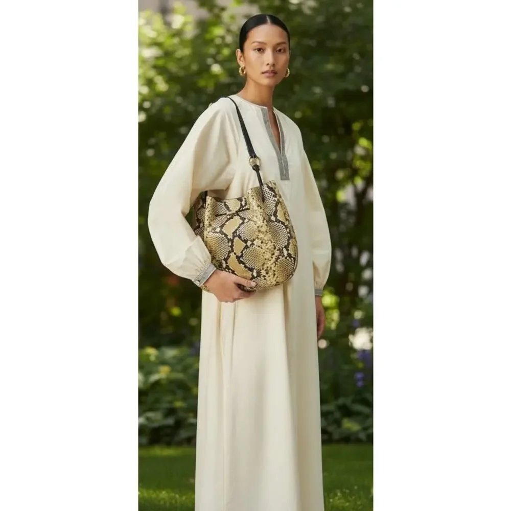Tory Burch Mercer 151 Exotic Snakeskin Hobo Bag - Picture 11 of 11